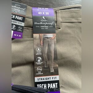 Weatherproof Tan Tech Straight Fit Pants